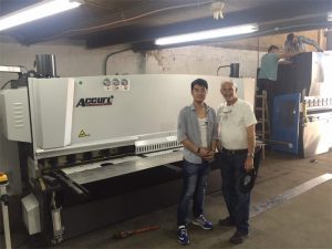 Cyprus Client Visit Press Brake Machine And Shearing Machine sa Our Factory