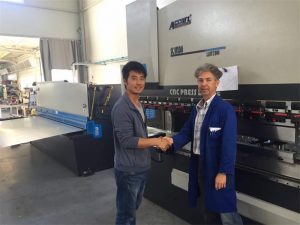 Cyprus Client Visit Press Brake Machine And Shearing Machine sa Our Factory